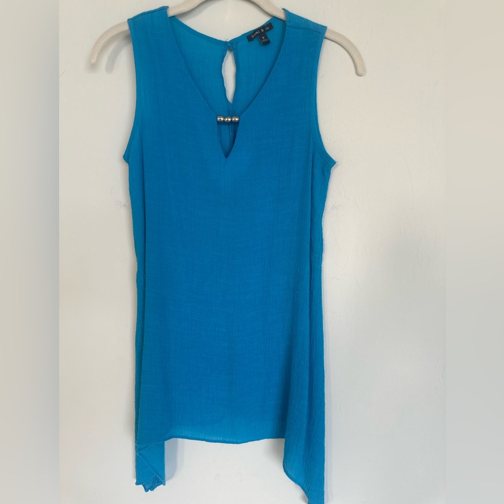 Sami & Jo Vibrant Blue Sleeveless Blouse